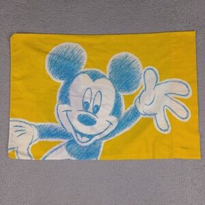 Vintage Disney Mickey Mouse Pillowcase Multicolor Made In USA‎